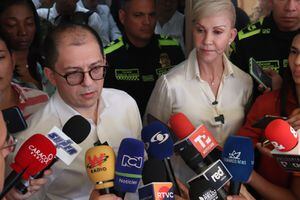 Rueda de prensa del fiscal Francisco Barbosa y la gobernadora Dilian Francisca Toro