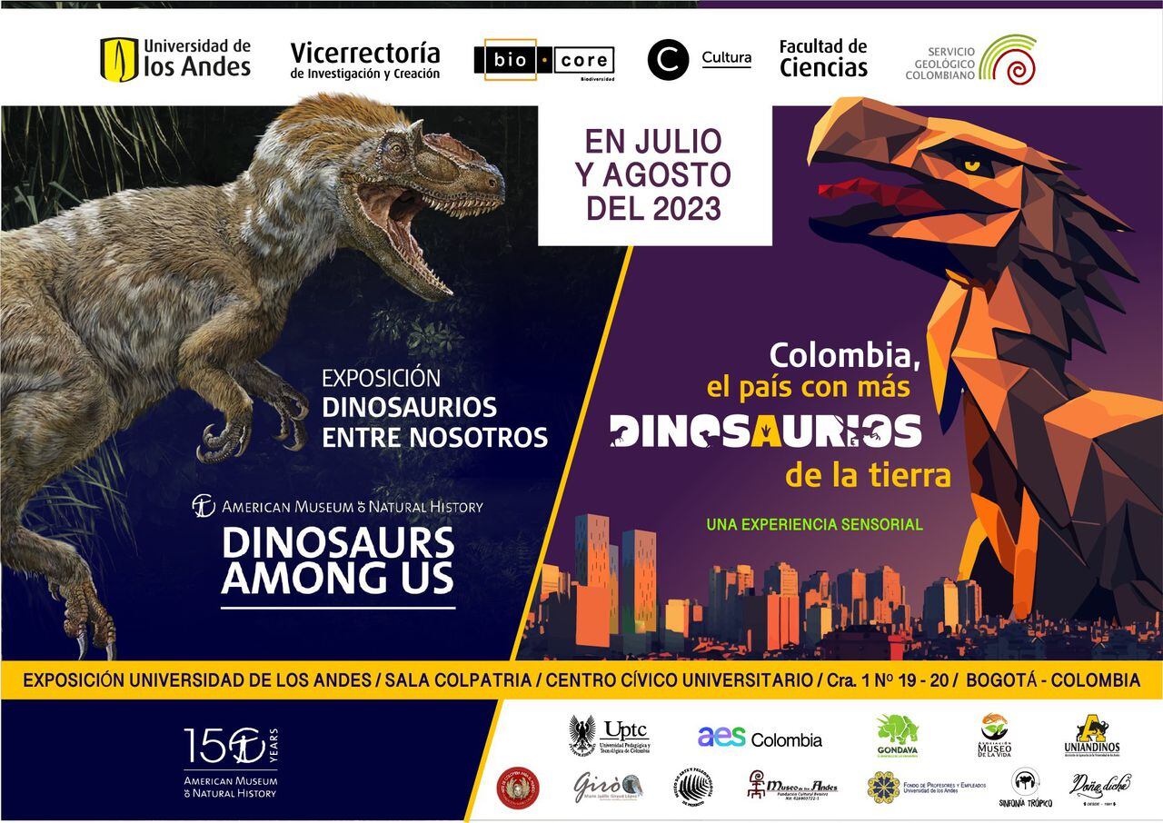 Las dos exhibiciones buscan atraer a los amantes de los dinosaurios en Colombia.
