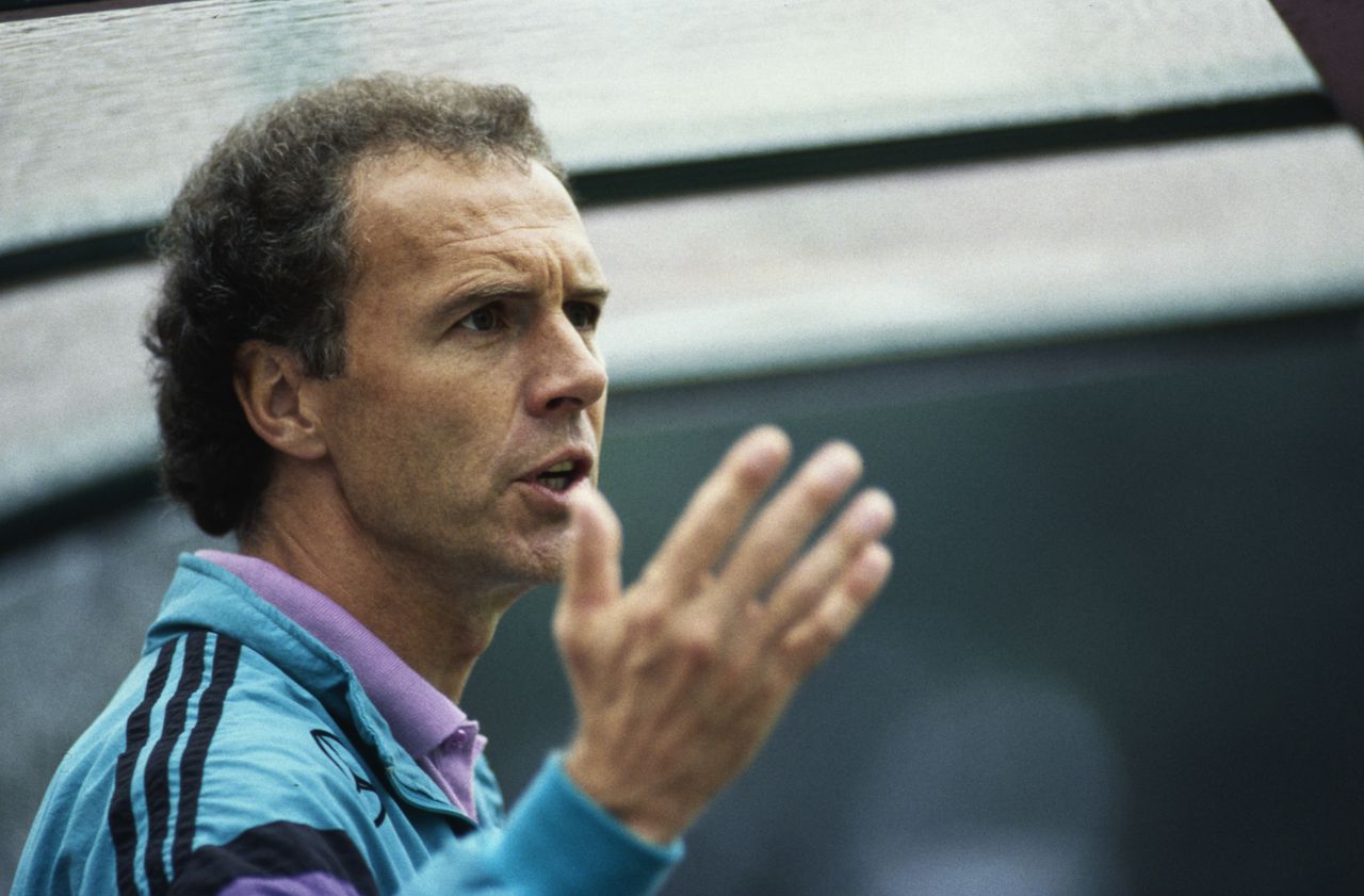 Franz Beckenbauer como técnico de Alemania en la Copa Mundial de Italia 1990.