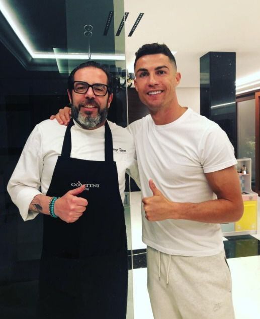 Giorgio Barone y Cristiano Ronaldo, juntos.