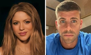 Mientras Shakira sigue cosechando éxitos con sus más recientes canciones, Piqué se comporta como un niño, al lado de su novia, Clara Chía. Redes sociales.
