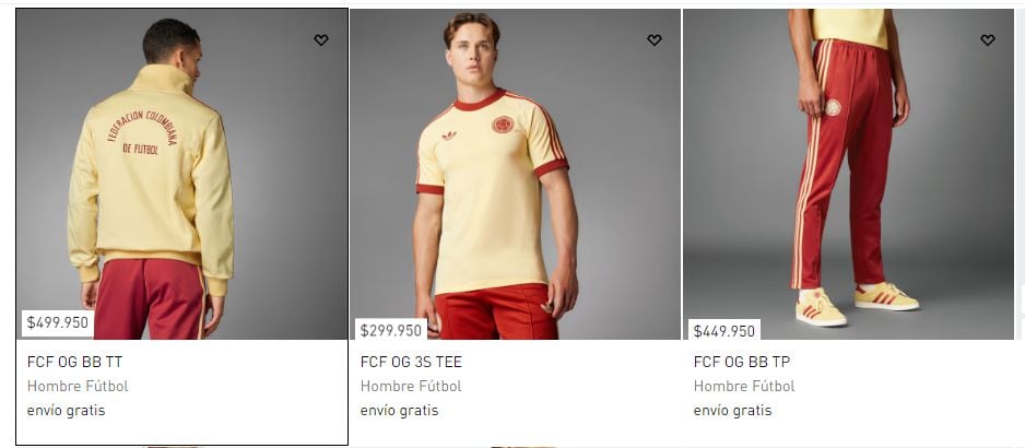 Estos son los precios de la nueva indumentaria 'retro' de la Selección Colombia