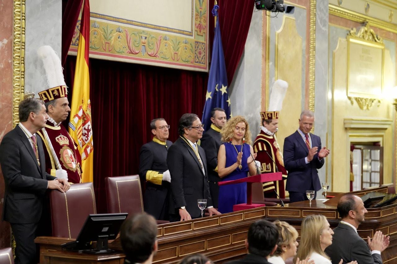 El presidente Gustavo Petro participó en una sesión del Congreso de Diputados en España.