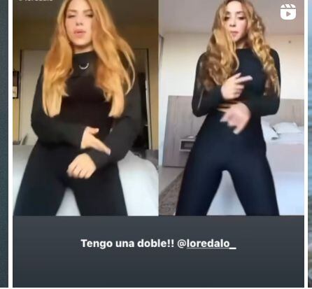 Shakira tiene una doble y la misma barranquillera la mencionó en sus redes sociales.