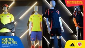 Nuevos uniformes de la Seleccción Colombia para el 2024, confirmados por la Federación Colombiana de Fútbol (FCF).