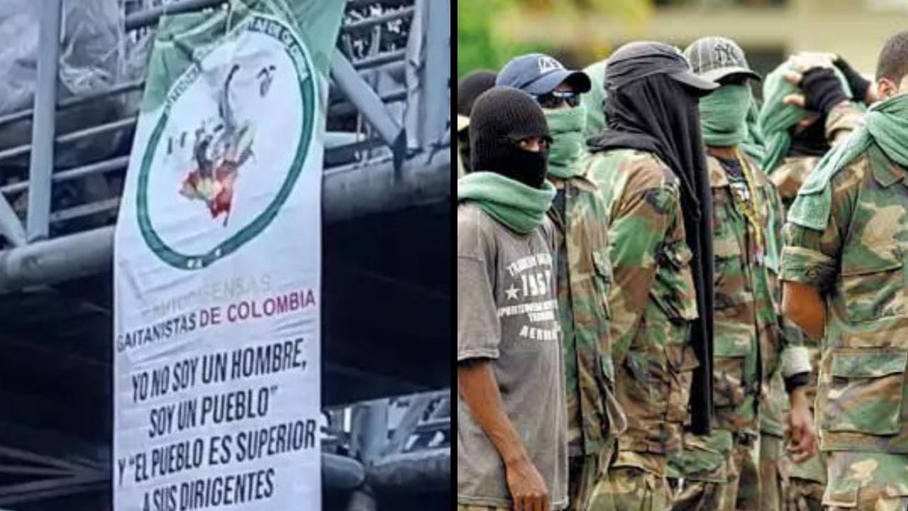 Investigan pancartas del Clan del Golfo en Bogotá.