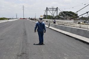 Cali: El próximo jueves 21 de marzo será entregado el nuevo puente norte de Juanchito,  sentido Candelaria- Cali, según declaraciones de la gobernadora del Valle. foto José L Guzmán. EL País
