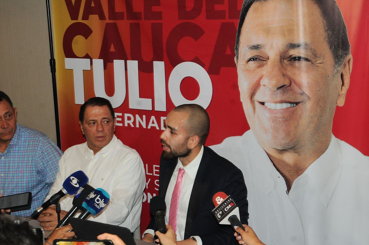 Cali; Política, Rueda de prensa del candidato Tulio Gómez. Candidato a la gobernación del Valle del Cauca. sept 25-23