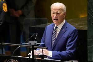 President Joe Biden addresses the 78th United Nations General Assembly in New York, Tuesday, Sept. 19, 2023. (AP Photo/Susan Walsh)