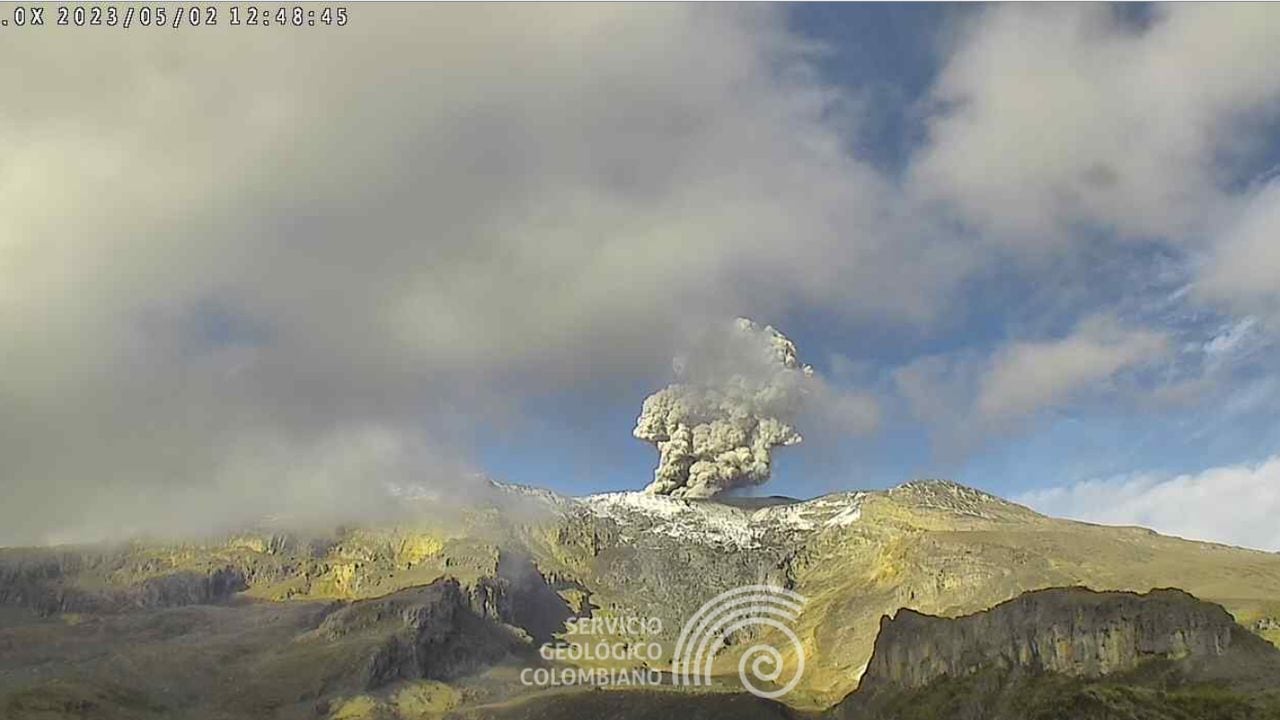 Volcán Nevado del Ruiz este 2 de mayo.