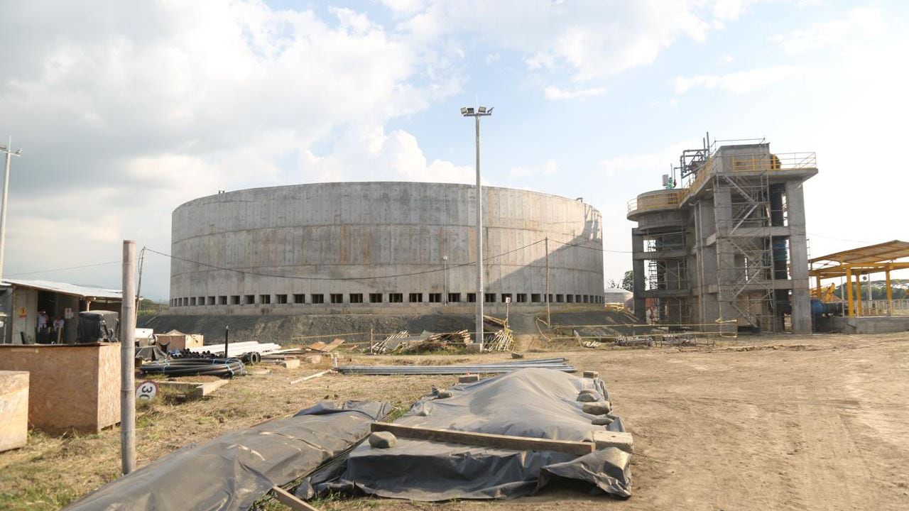 Así luce hoy por hoy la estructura de la Planta de Tratamiento de Aguas Residuales de Buga, donde se invierten cerca de $ 100 millones de pesos.