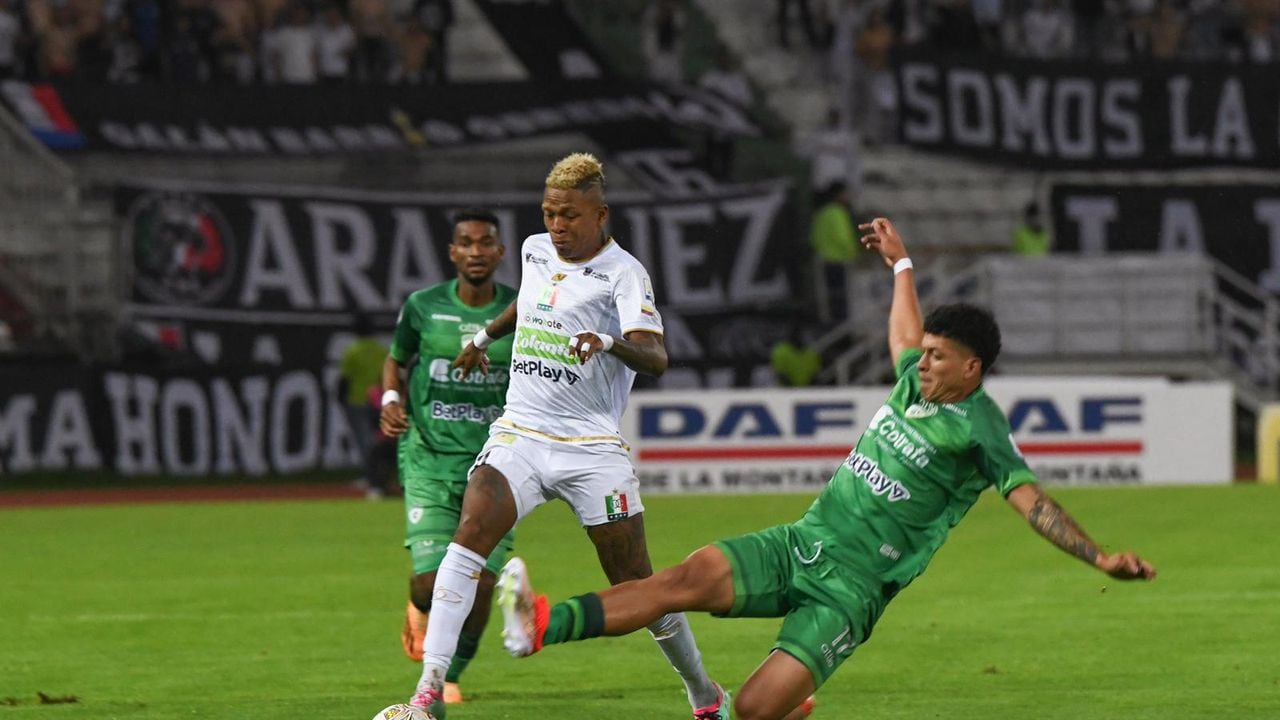 Imagen del partido entre Independiente Once Caldas y La Equidad por la fecha 1 del Grupo B de los cuadrangulares semifinales de la Liga colombiana 2024.