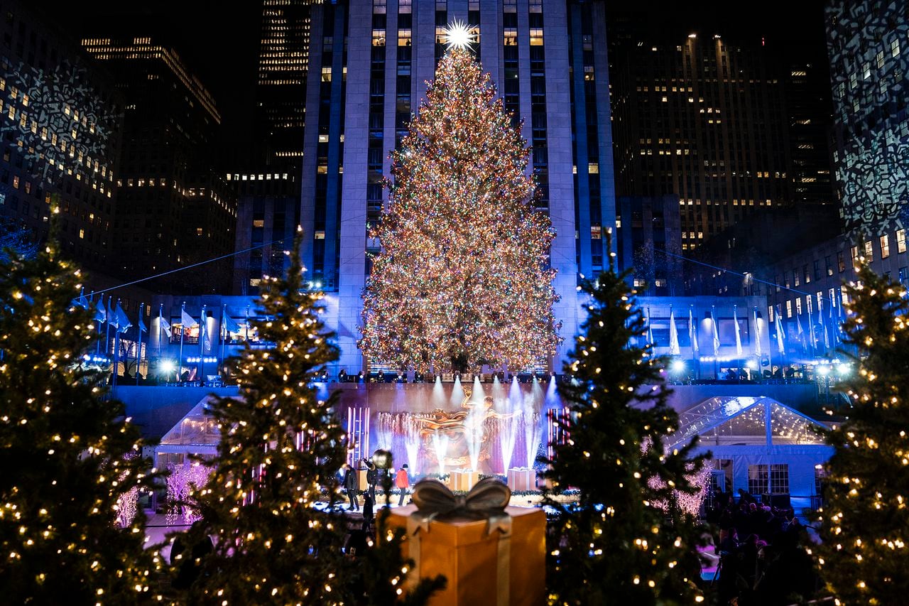 árbol de Navidad de Rockefeller en la ciudad de Nueva York.