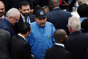 Nicaragua's President Daniel Ortega attends the opening ceremony of the G77+China summit in Havana, Cuba, September 15, 2023. REUTERS/Alexandre Meneghini