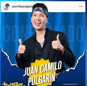 Juan Camilo Pulgarín es el nuevo integrante de La Casa de los Famosos.