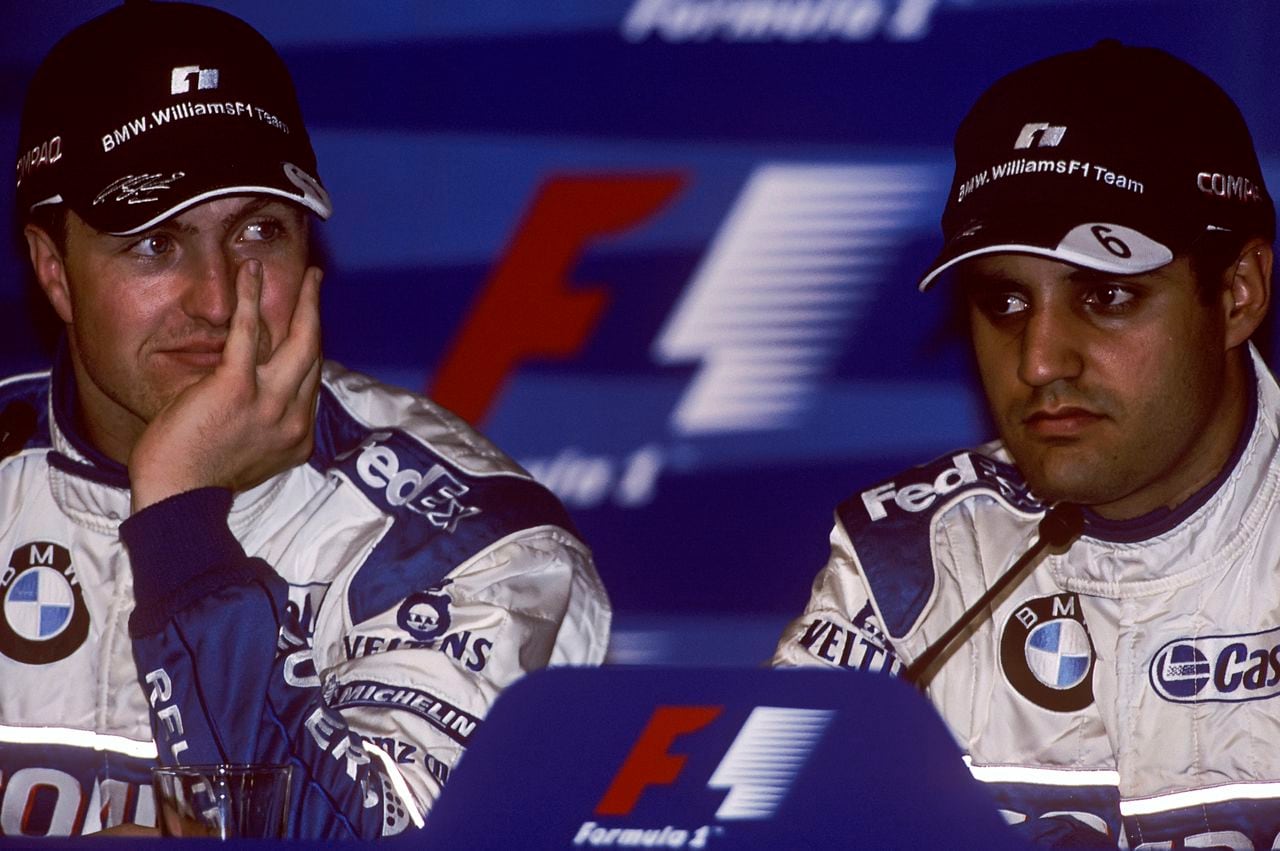 Ralf Schumacher, hermano de Michael Schumacher, y Juan Pablo Montoya en 2003