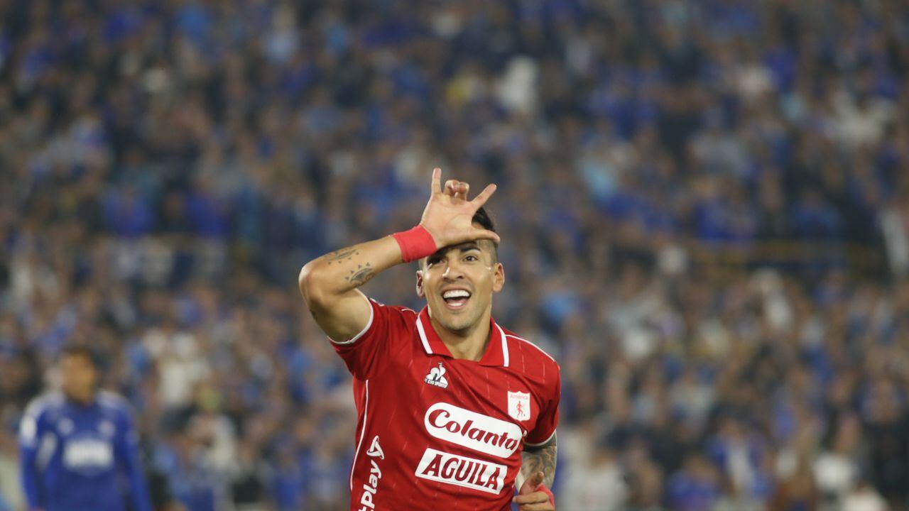 Facundo Suárez celebrando un gol con América de Cali