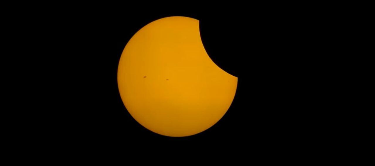 Primeras imágenes desde MinCiencias sobre el eclipse.