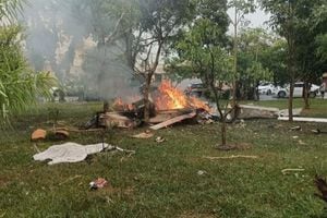 Cinco personas perdieron la vida luego de que se precipitara a tierra una aeronave en un lugar residencial en la localidad de  Jaboticabal, en San Paulo.