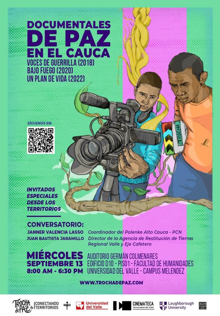 Documentales de paz del Cauca son la proyección de tres producciones audiovisuales que se presentarán el 13 de septiembre en la Universidad del Valle desde las 8:00 a.m.