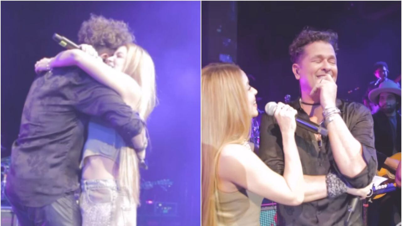Shakira sorprendió a Carlos Vives en pleno concierto en Miami, pero él no tenía ni idea que esto ocurriría.