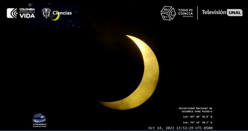 Eclipse solar anular en Colombia, MinCiencias muestra las imágenes del evento astronómico.