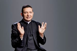 Jesús Hernán Orjuela. El Padre Chucho.
Bogotá Marzo 19 de 2024.
Foto: JuanCarlos Sierra-Revista Semana.