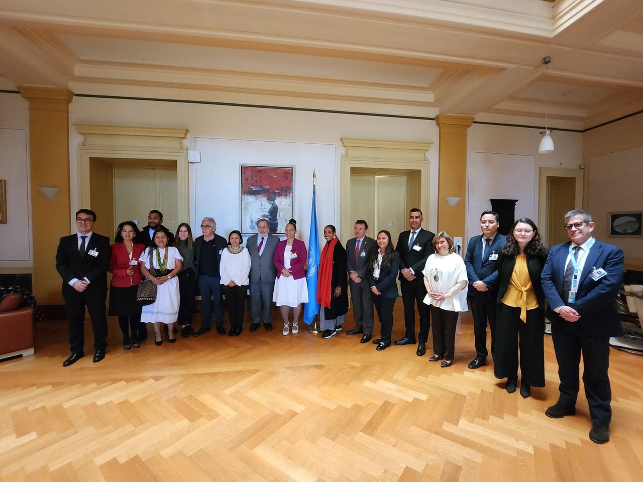 Delegación del Gobierno Nacional que presentó la sustentación del VI Informe ante el Comité contra la Tortura de la Organización de las Naciones Unidas (ONU) en Ginebra, Suiza.