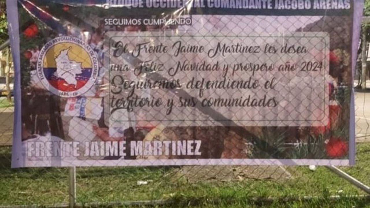 El grupo armado ilegal dejó un mensaje de navidad en tres barrios de Jamundí.