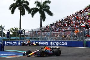 Imagen del Gran Premio de Miami de Formula 1 2023, Max Verstappen y Sergio 'Checo' Pérez