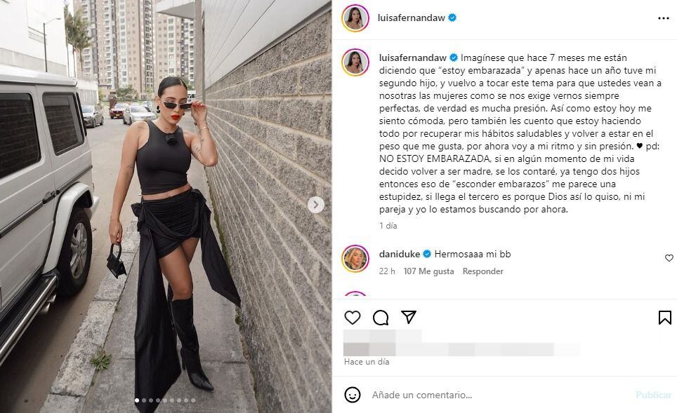 Luisa Fernanda W le respondió a quienes la critican