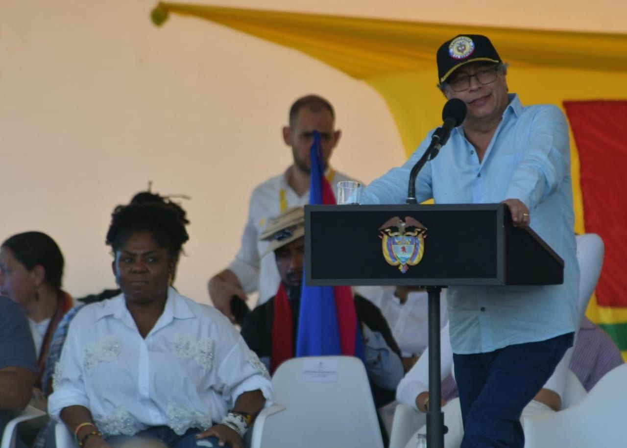 Presidente Gustavo Petro en minga Indígena