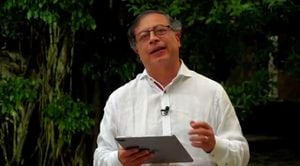 Presidente Gustavo Petro habló sobre el acuerdo nacional y los temas que se abordaron durante la reunión con algunos de los principales empresarios del país. (Foto: captura de video de la Presidencia de Colombia)