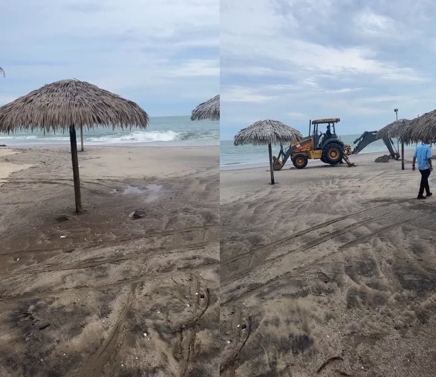 Jhonny Rivera muestra la marea de la playa. Foto: Instagram @jhonnyrivera.