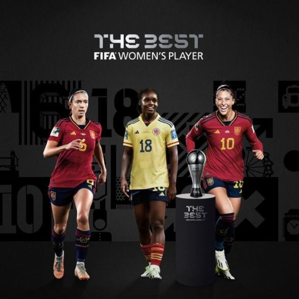 Anuncio de las tres finalistas al premio The Best hecho por la Fifa.