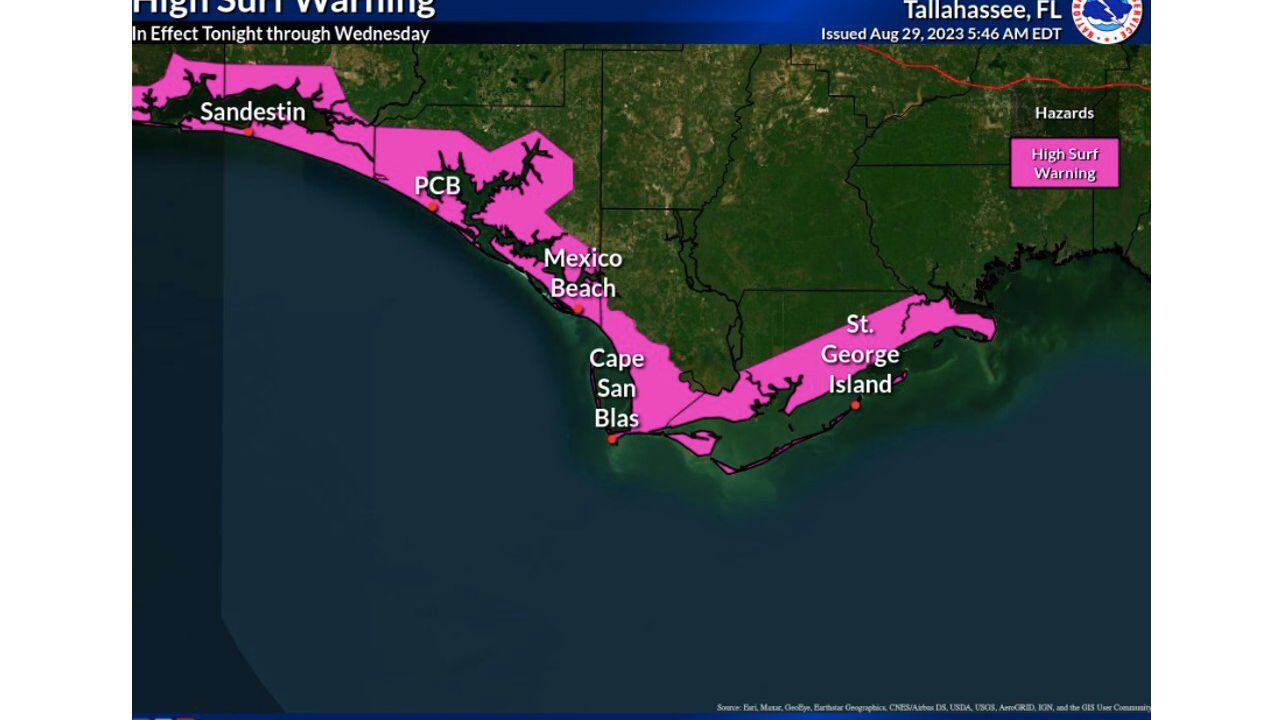 Estas son algunas playas de Florida que están bajo alerta máxima tras el paso del huracán Idalia