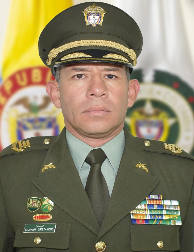 Coronel Giovanni Cristancho Zambrano, comandante de la Policía del Valle.