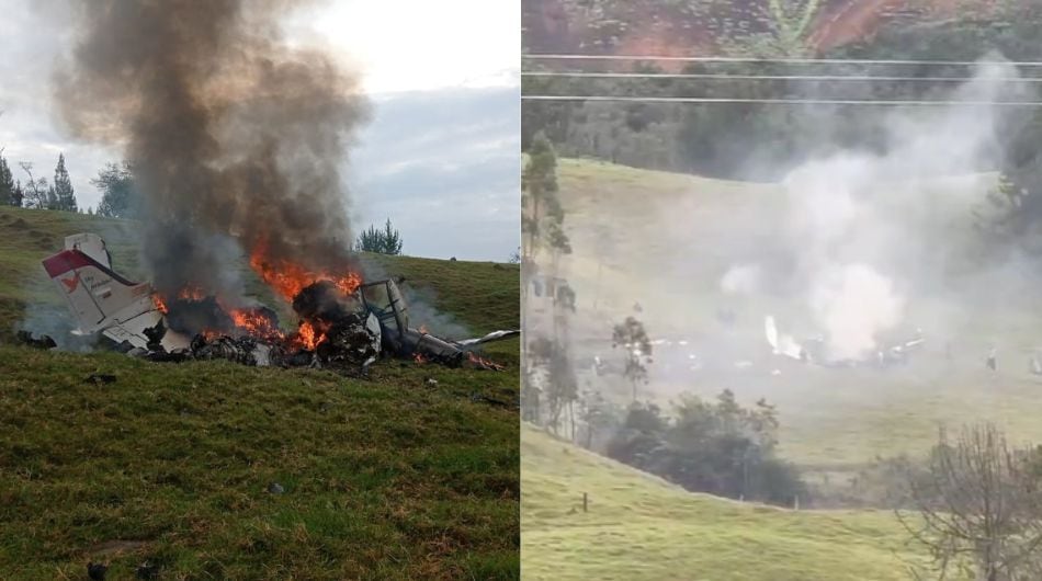 Accidente aéreo en Antioquia.