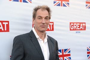 (FILES) Actor Julian Sands attends the GREAT British Film Reception at the British Consul General's Residence, February 22, 2013 in Los Angeles, California. The 85th Academy Awards show will take place in Hollywood California February 24.  AFP PHOTO / ROBYN BECK. Hikers found human remains in California's Mount San Antonio area, local authorities said on June 24, 2023, around the same area where British actor Julian Sands went missing five months ago. (Photo by Robyn BECK / AFP)