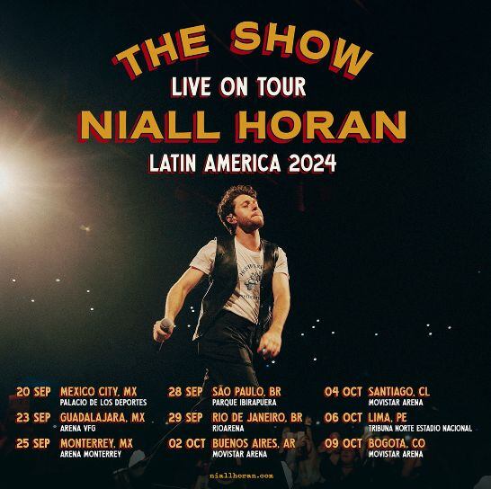 Niall Horan estará por primera vez como solista en Colombia con su gira The Show.