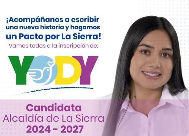 La candidata a la alcaldía de La Sierra por el Pacto Histórico, la lideresa social Yody Jurado Papamija.