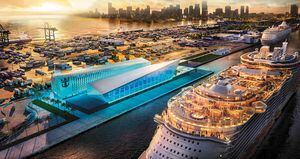 Nueva terminal de Royal Caribbean en el Puerto de Miami.