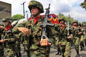 Las fuerzas armadas, en su tradicional desfile del 20 de julio, conmemorararon los 208 años de emancipación de Colombia.