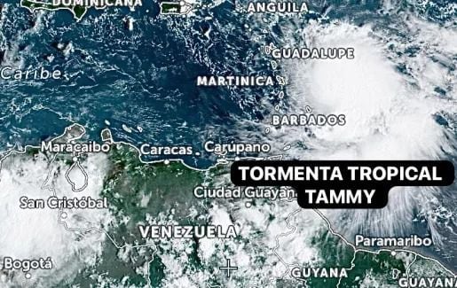 La Tormenta Tropical Tammy favorecerá de manera indirecta lluvias en La Guajira.