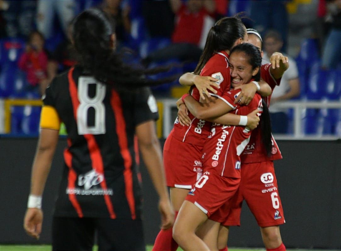 Imagen del partido entre América de Cali y Deportivo Pereira por el juego de vuelta de las semifinales de Liga Femenina 2023.