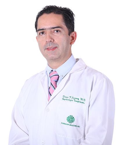 Dr. Diego Fernando Jiménez Rivera, hepatólogo clínico.