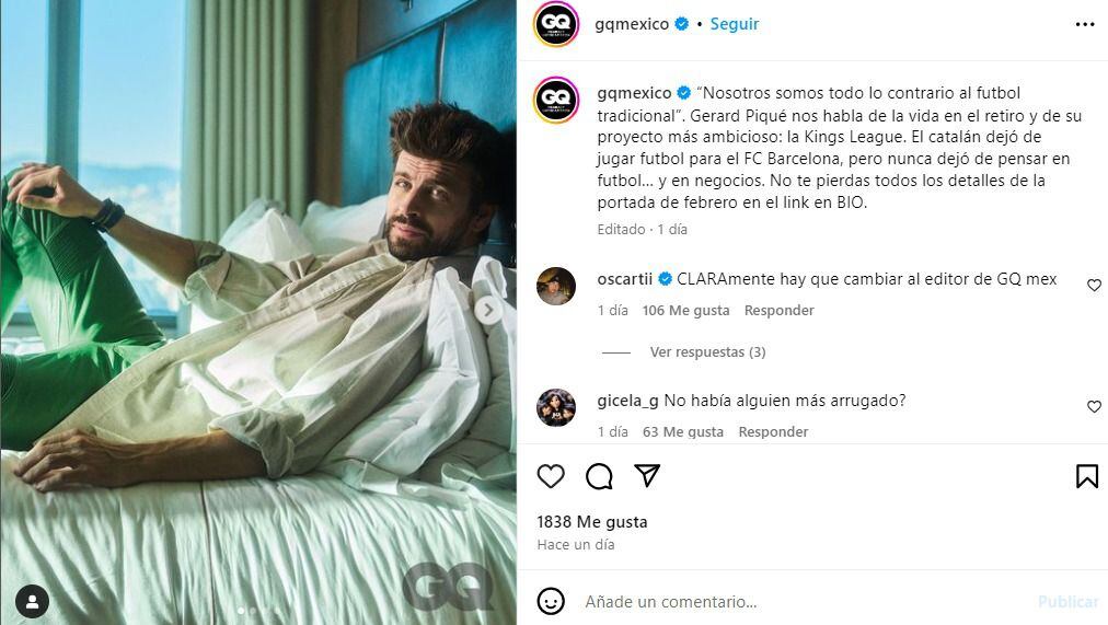 Gerard Piqué se llenó de críticas por recientes fotos