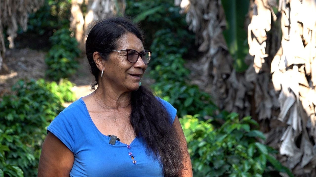 Ligia Valverde de Ledesma, caficultora de Restrepo. Hace parte del programa Mujeres Cafeteras Juan Valdez