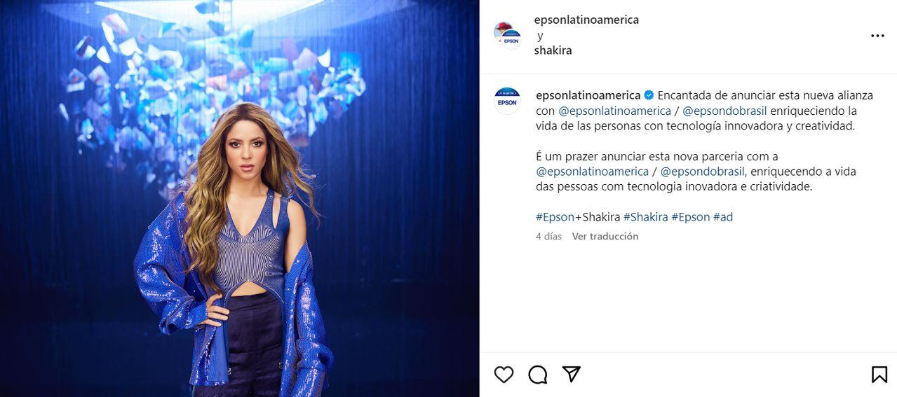 Shakira es la nueva imagen de Epson Latinoamérica y Brasil.