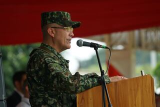 El Coronel Juan Oduber Rendón Pérez, es el nuevo comandante de la Tercera Brigada. Hoy se realzó la trasmisión de mando.